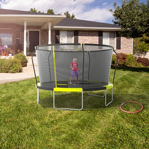 Crown Round Trampoline with Net 10