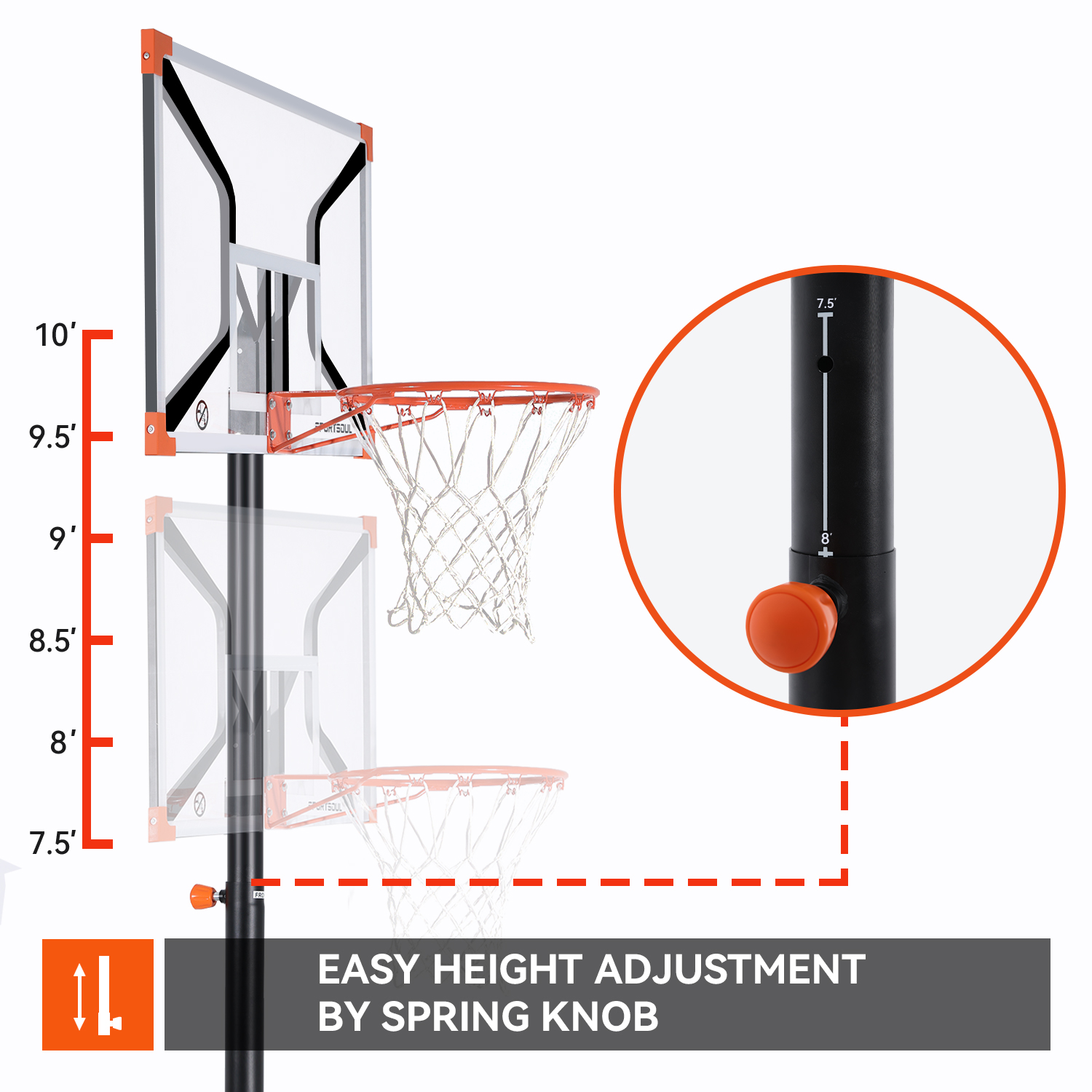 Portable Basketball hoop SSBP4401