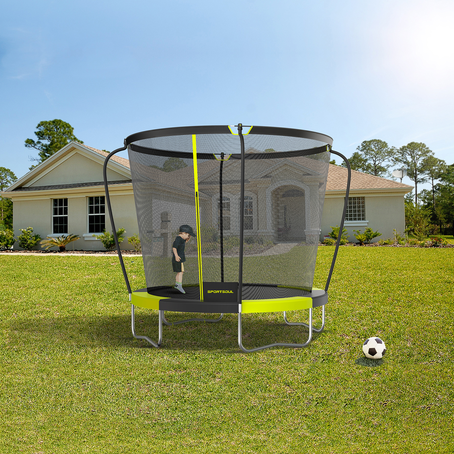 Crown Round Trampoline with Net SA8RC